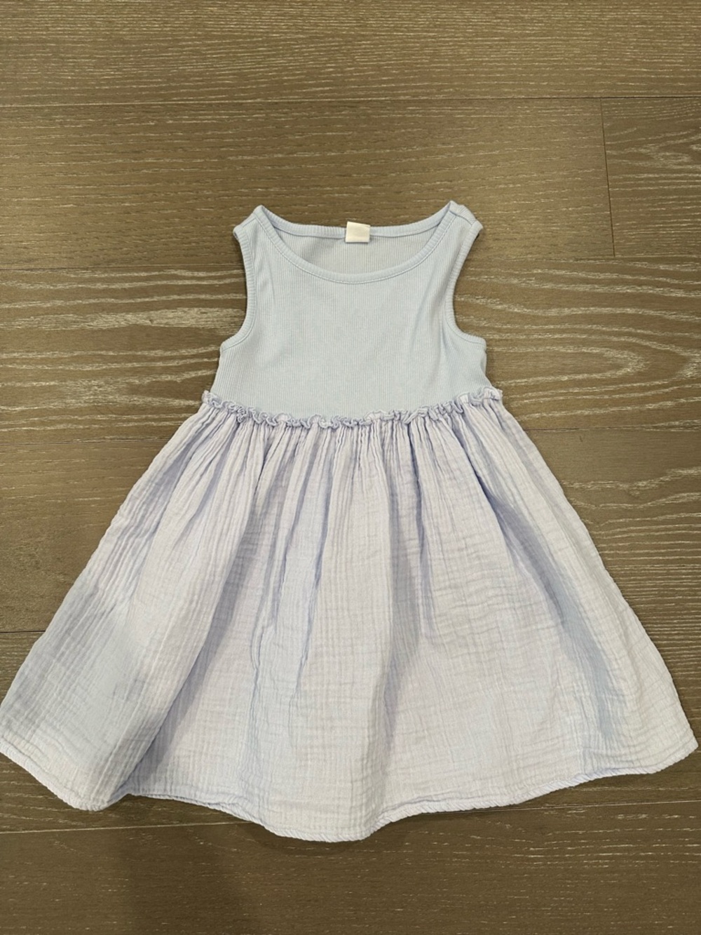 GAP Light Blue Sleeveless Cotton Dress for Girls